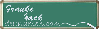 Frauke Hack Visitenkarte